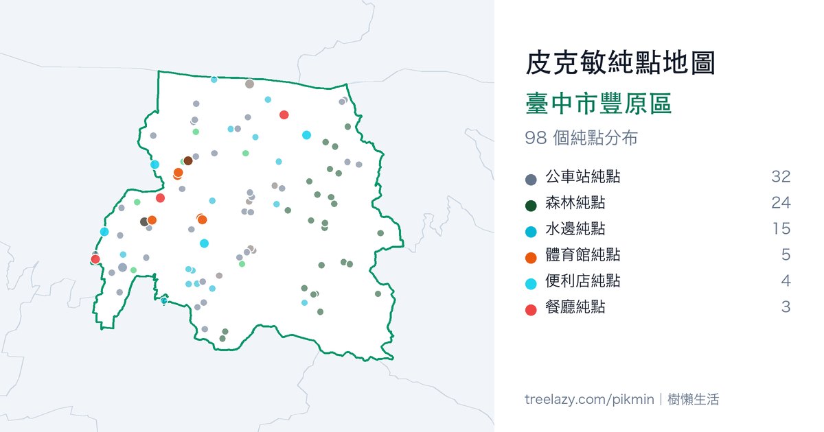 皮克敏純點地圖|臺中市豐原區純點分布圖