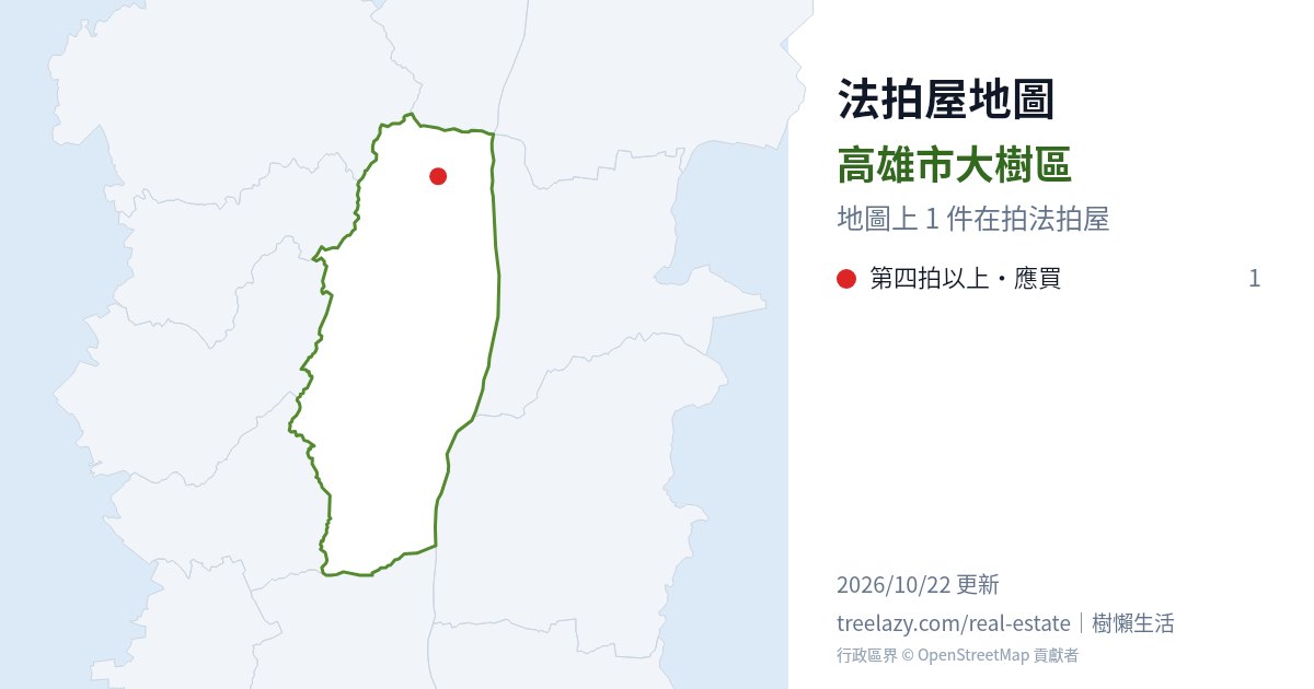 高雄市大樹區法拍屋分布圖