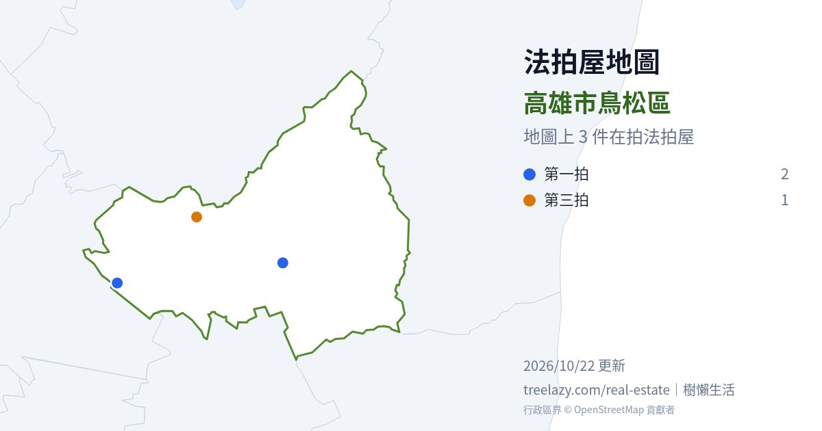 高雄市鳥松區法拍屋分布圖