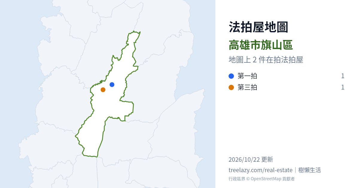 高雄市旗山區法拍屋分布圖