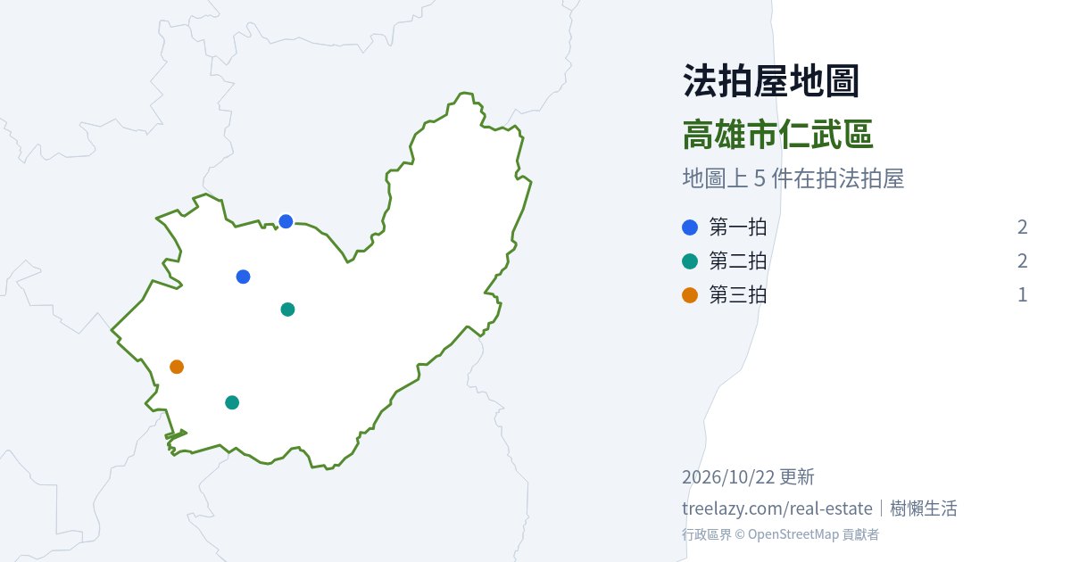 高雄市仁武區法拍屋分布圖