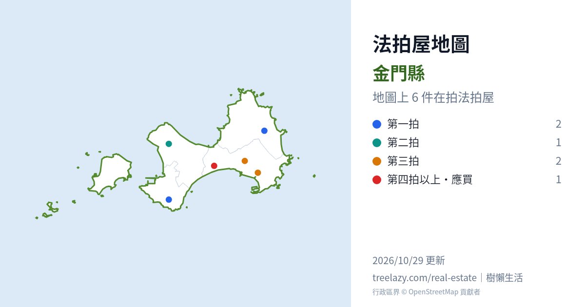 金門縣法拍屋分布圖