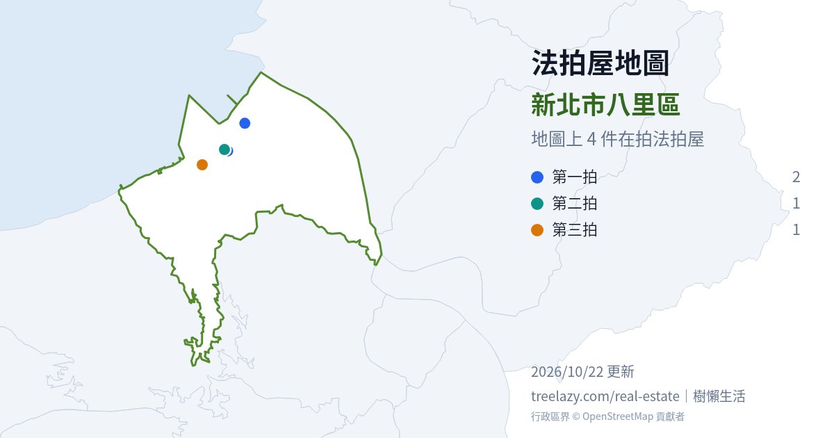 新北市八里區法拍屋分布圖