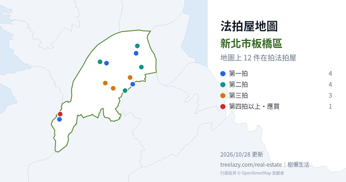 新北市板橋區法拍屋分布圖