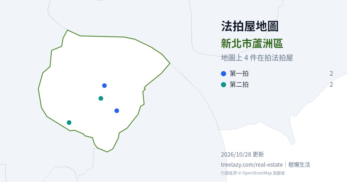 新北市蘆洲區法拍屋分布圖