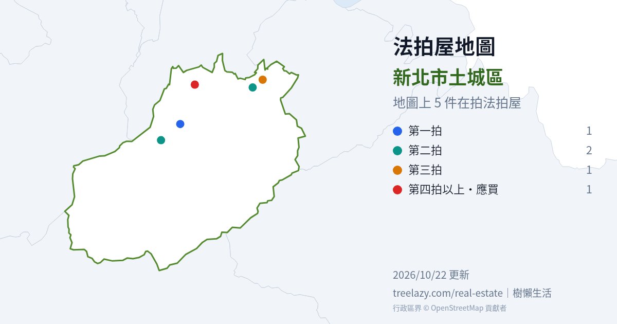 新北市土城區法拍屋分布圖