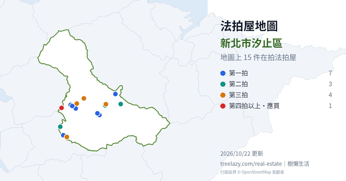 新北市汐止區法拍屋分布圖