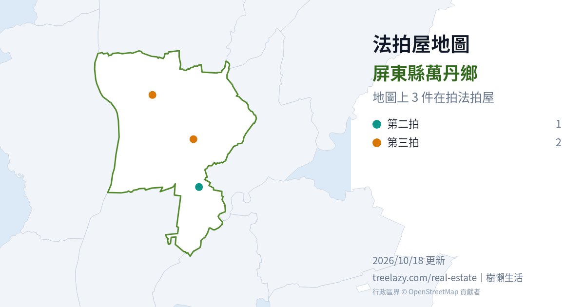 屏東縣萬丹鄉法拍屋分布圖