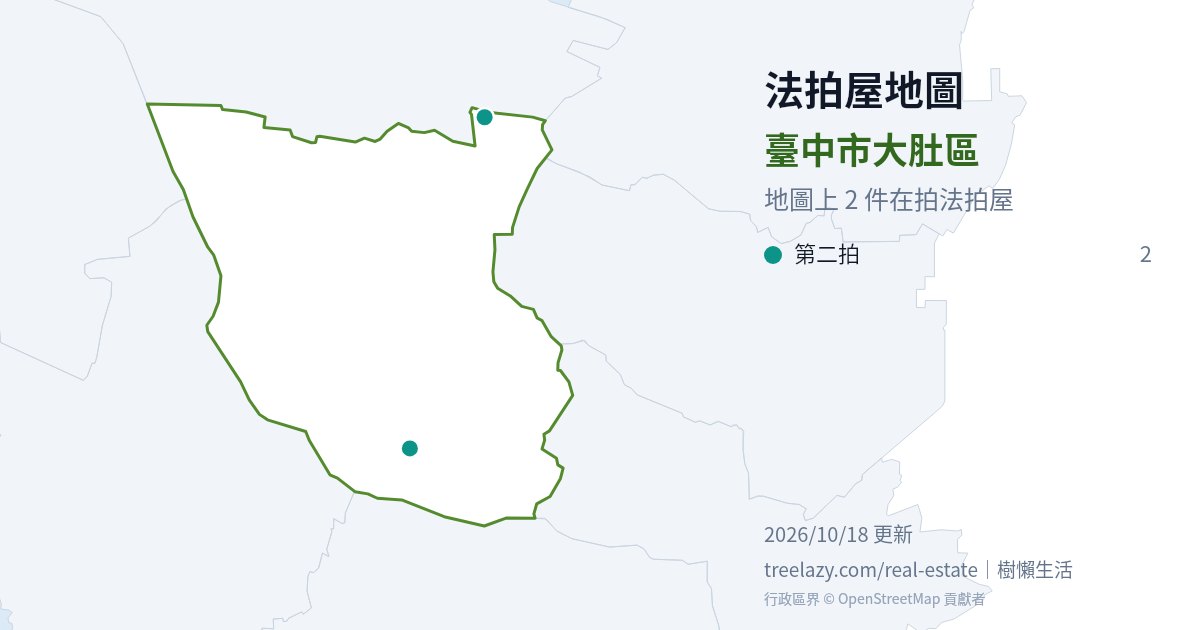 臺中市大肚區法拍屋分布圖