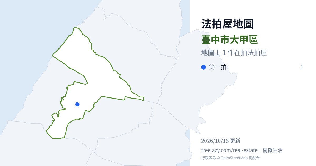 臺中市大甲區法拍屋分布圖