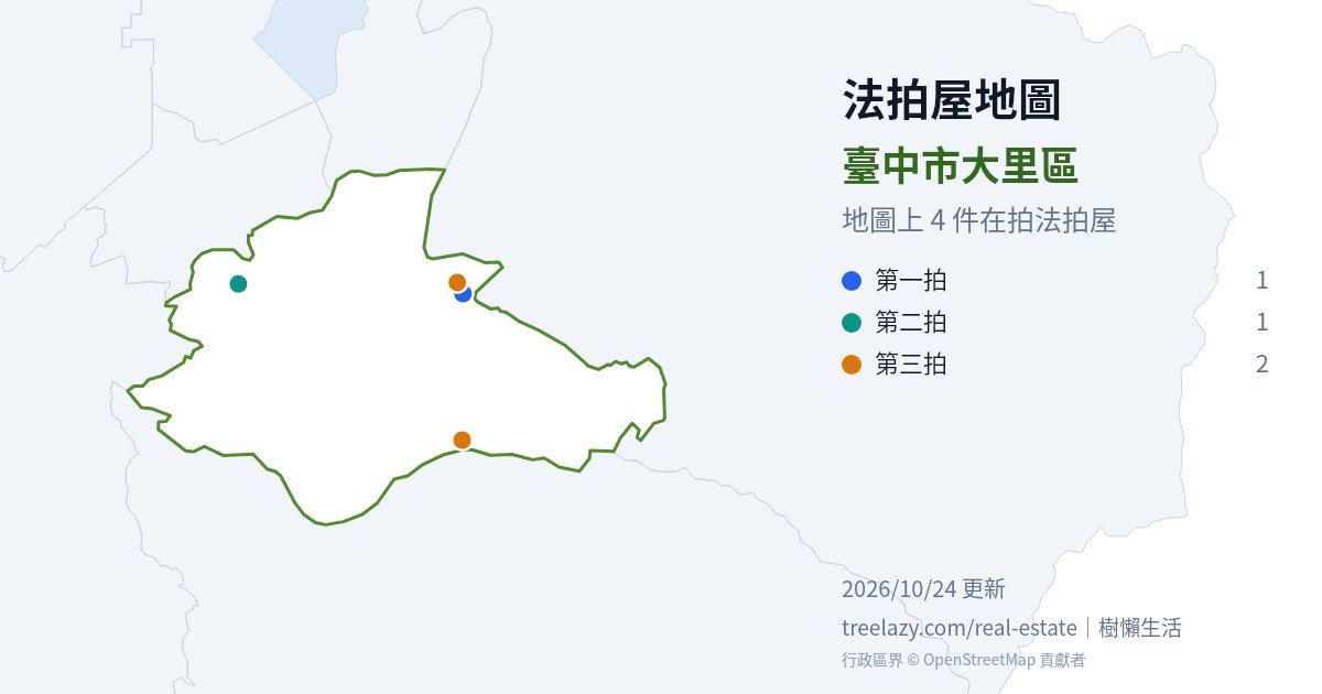 臺中市大里區法拍屋分布圖