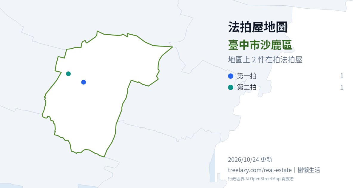 臺中市沙鹿區法拍屋分布圖