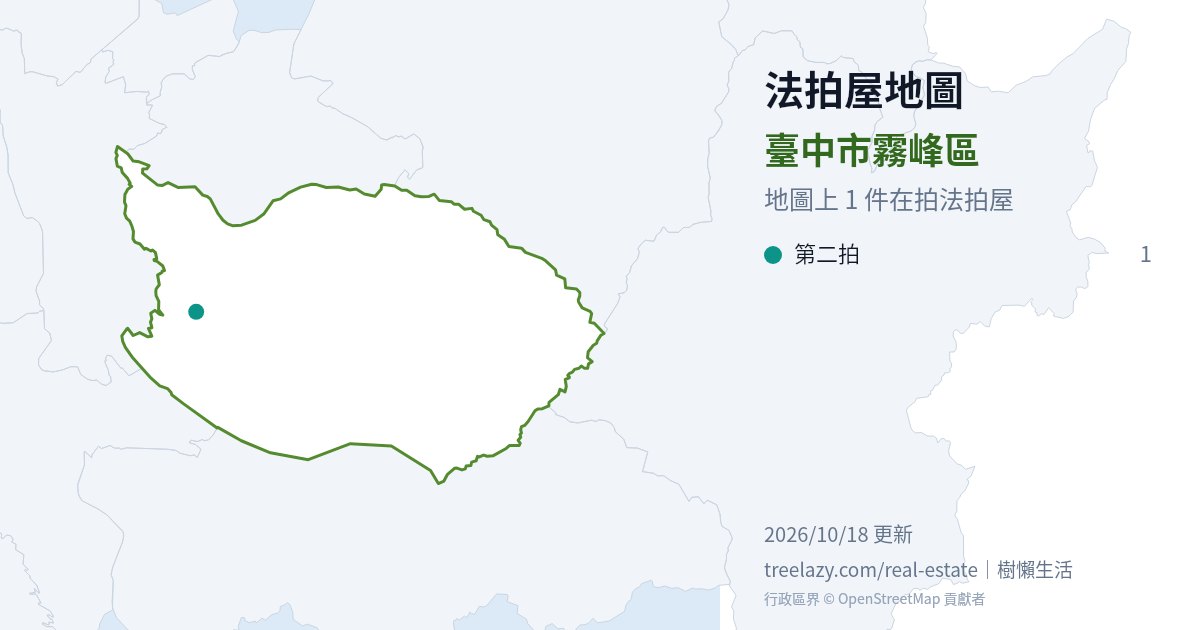 臺中市霧峰區法拍屋分布圖