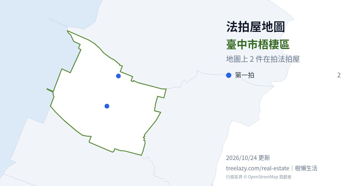臺中市梧棲區法拍屋分布圖
