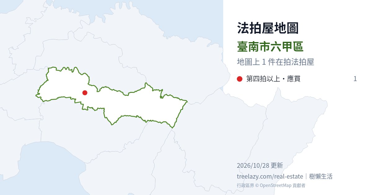 臺南市六甲區法拍屋分布圖